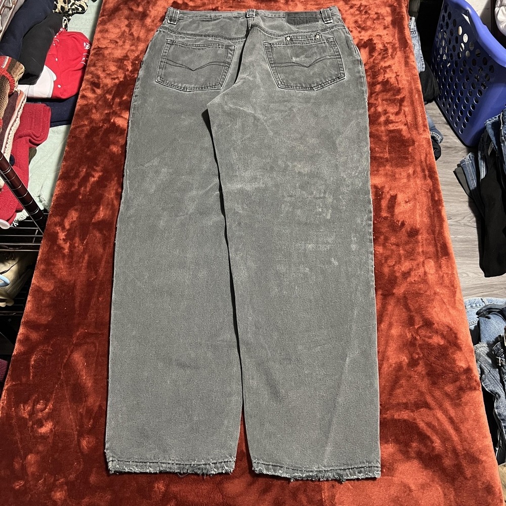 Vintage Unionbay Jeans Mens 34x30 Gray Easy Fit Wide Leg Baggy Casual Denim 90s